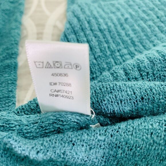 Loft Sweater Women Small Turquoise Tunic Boat Neck Side Slit Coastal Mermaid - Picture 5 of 10